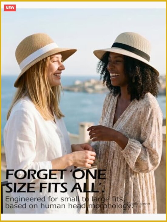 Wide Brim Straw Sun Hat UPF 50+ Floppy Beach Vacation Travel Hat main image 7